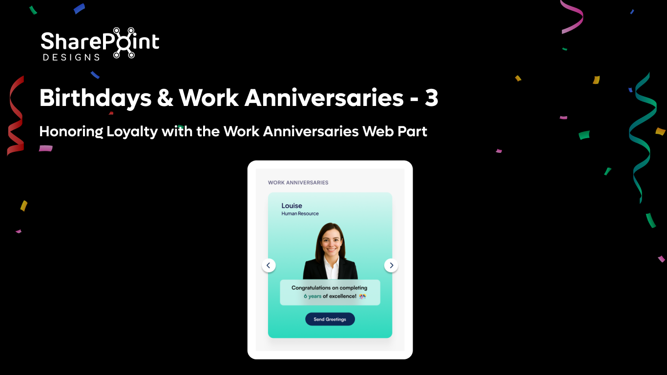 Work Anniversary Spotlight Slider