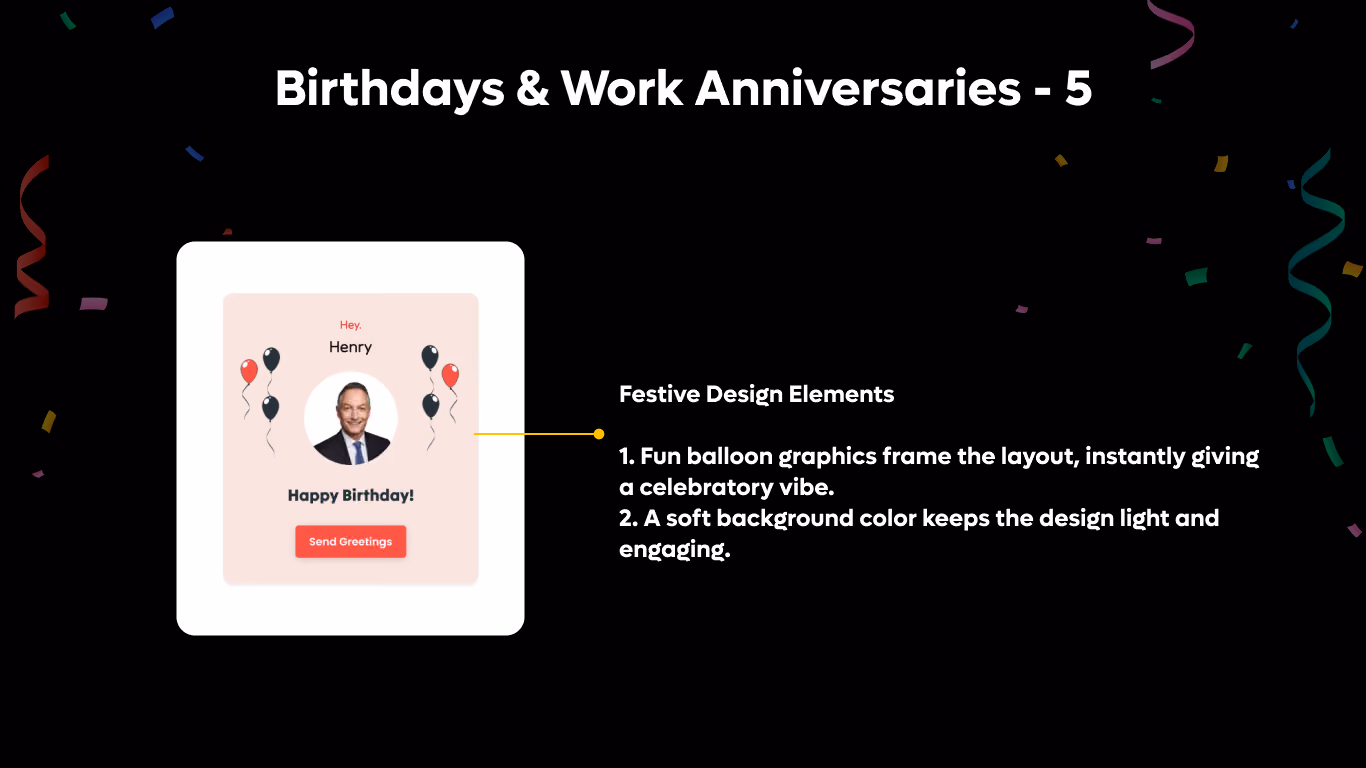 Birthday Greeting Card – Festive Theme
