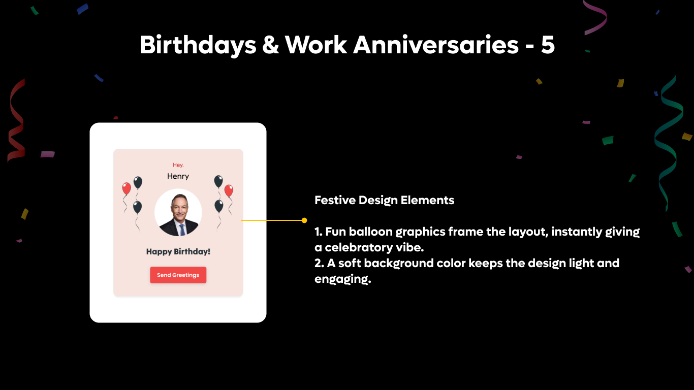 Birthday Greeting Card – Festive Theme