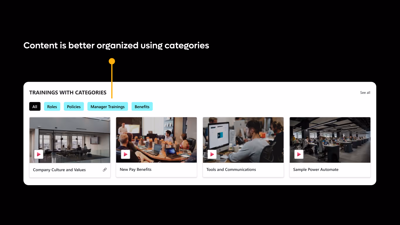 Training with Categories