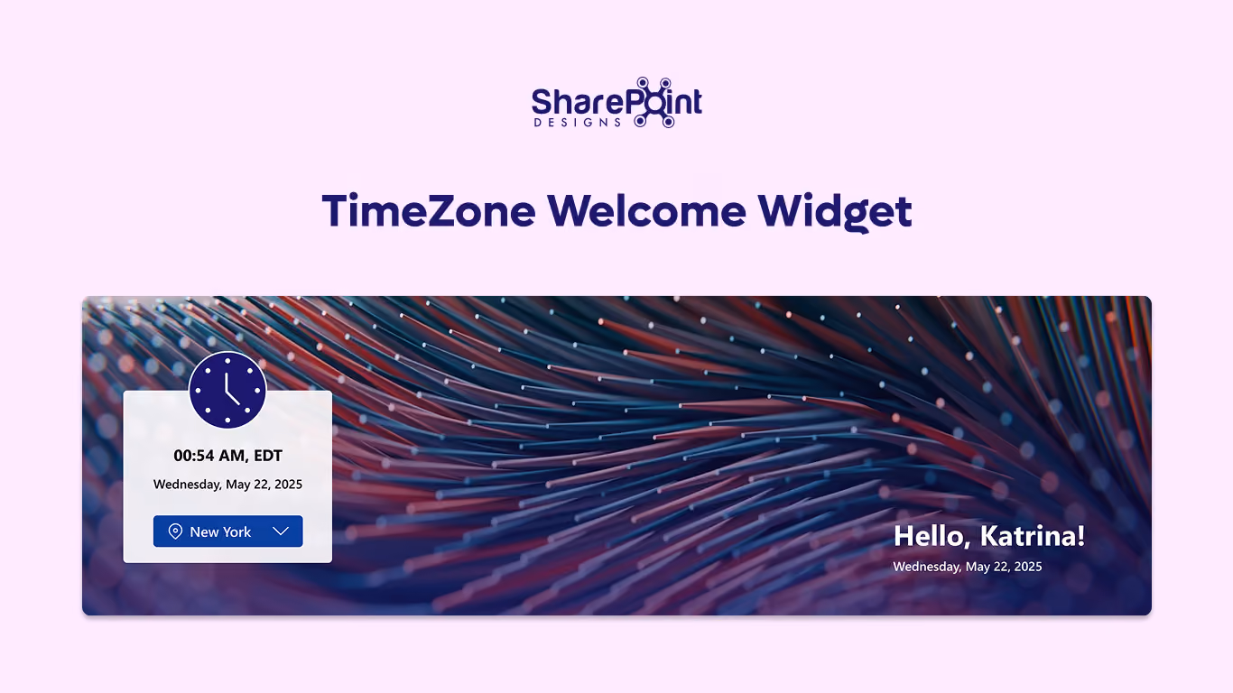 Banner 01 - TimeZone Welcome Widget