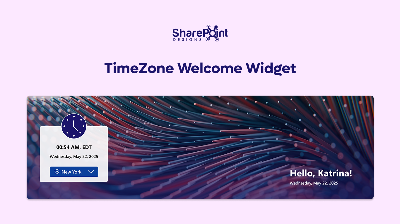 Banner 01 - TimeZone Welcome Widget