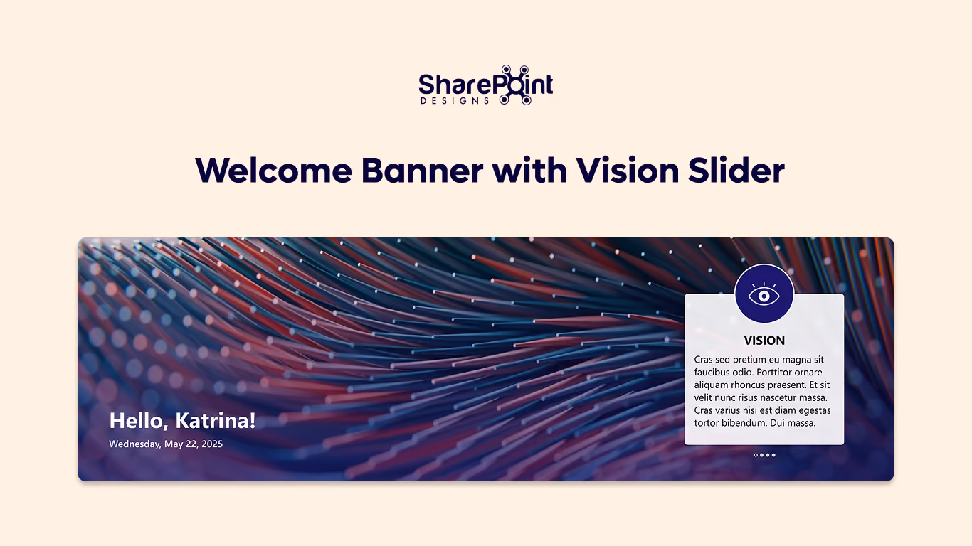 Banner 02 - Welcome Banner with Vision Slider