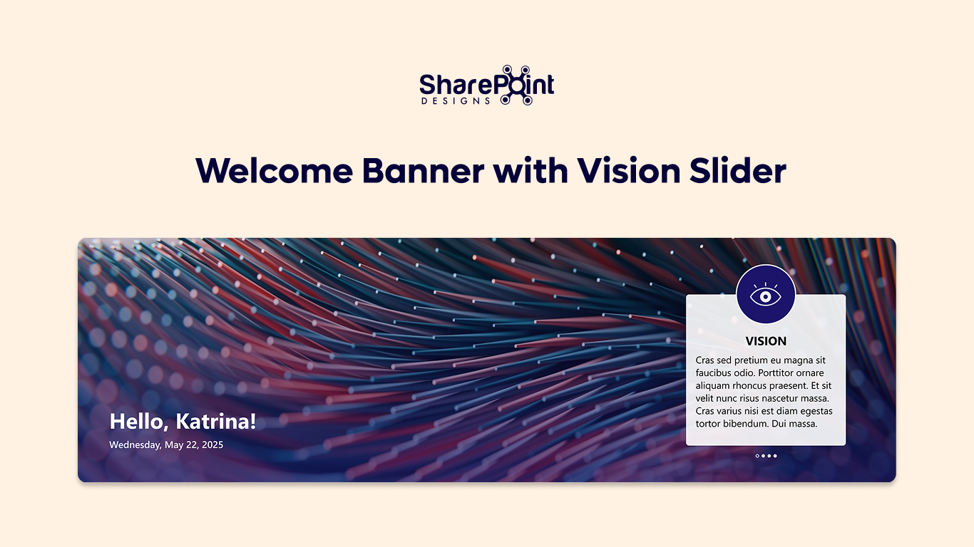Banner 02 - Welcome Banner with Vision Slider