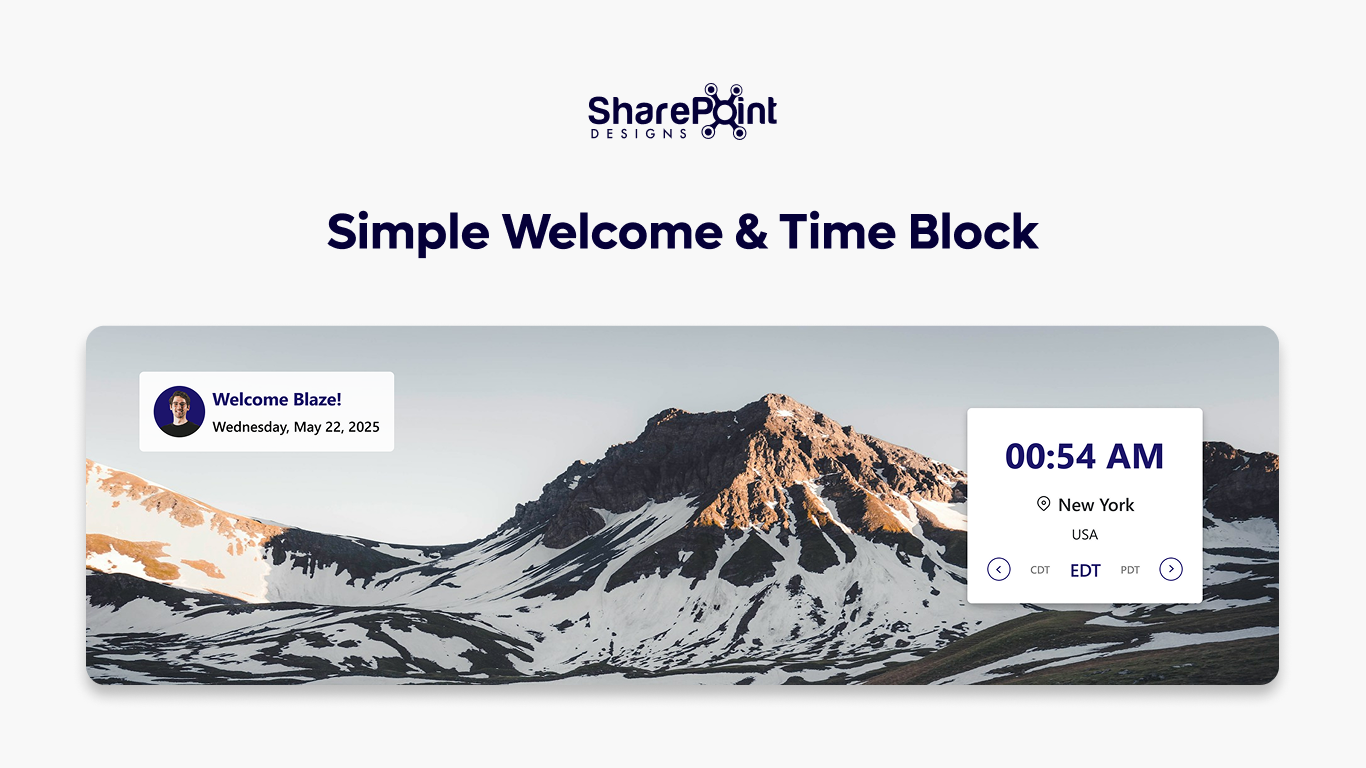 Banner 07 - Simple Welcome & Time Block