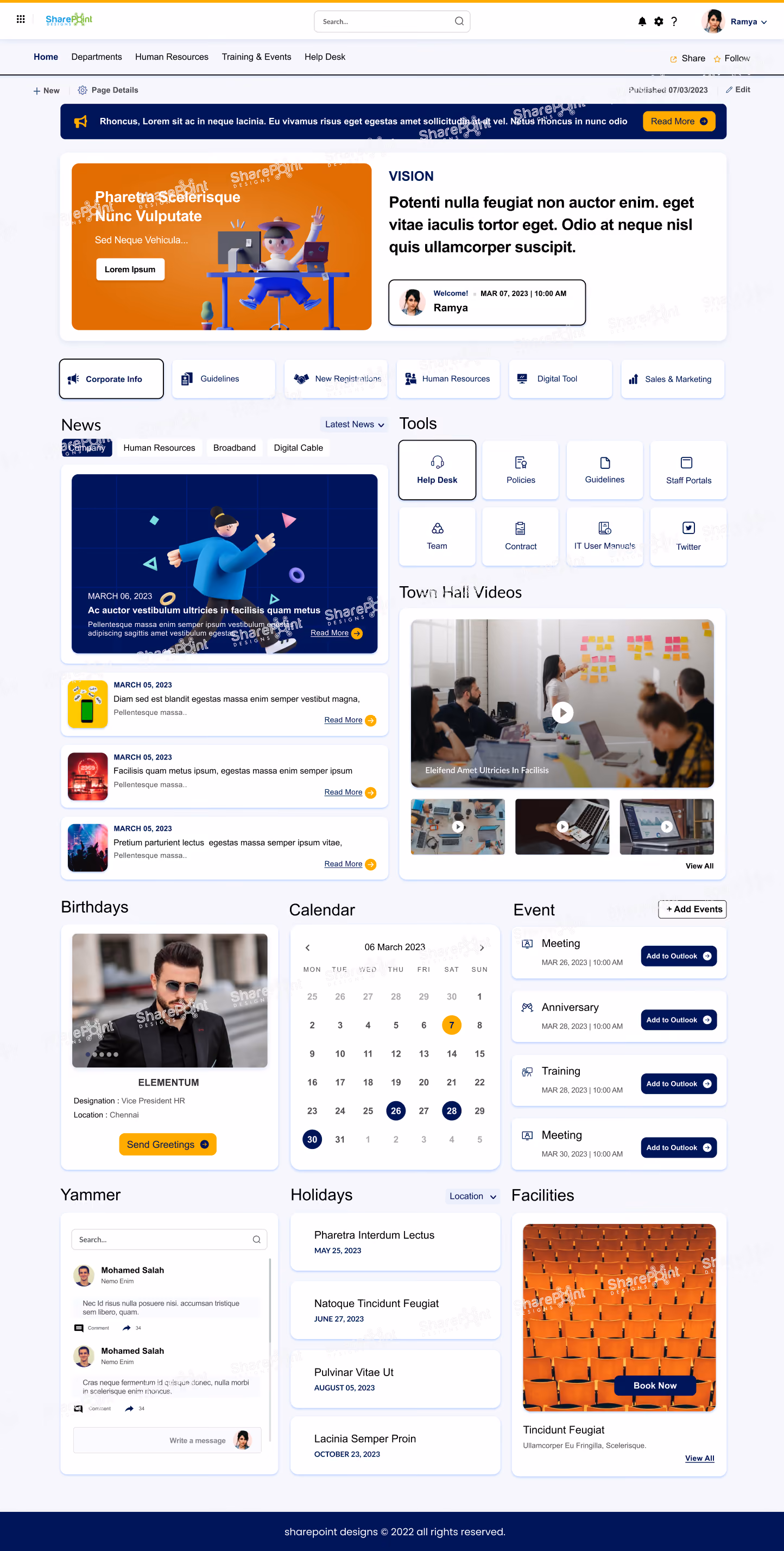 Digital Media sharepoint intranet templates