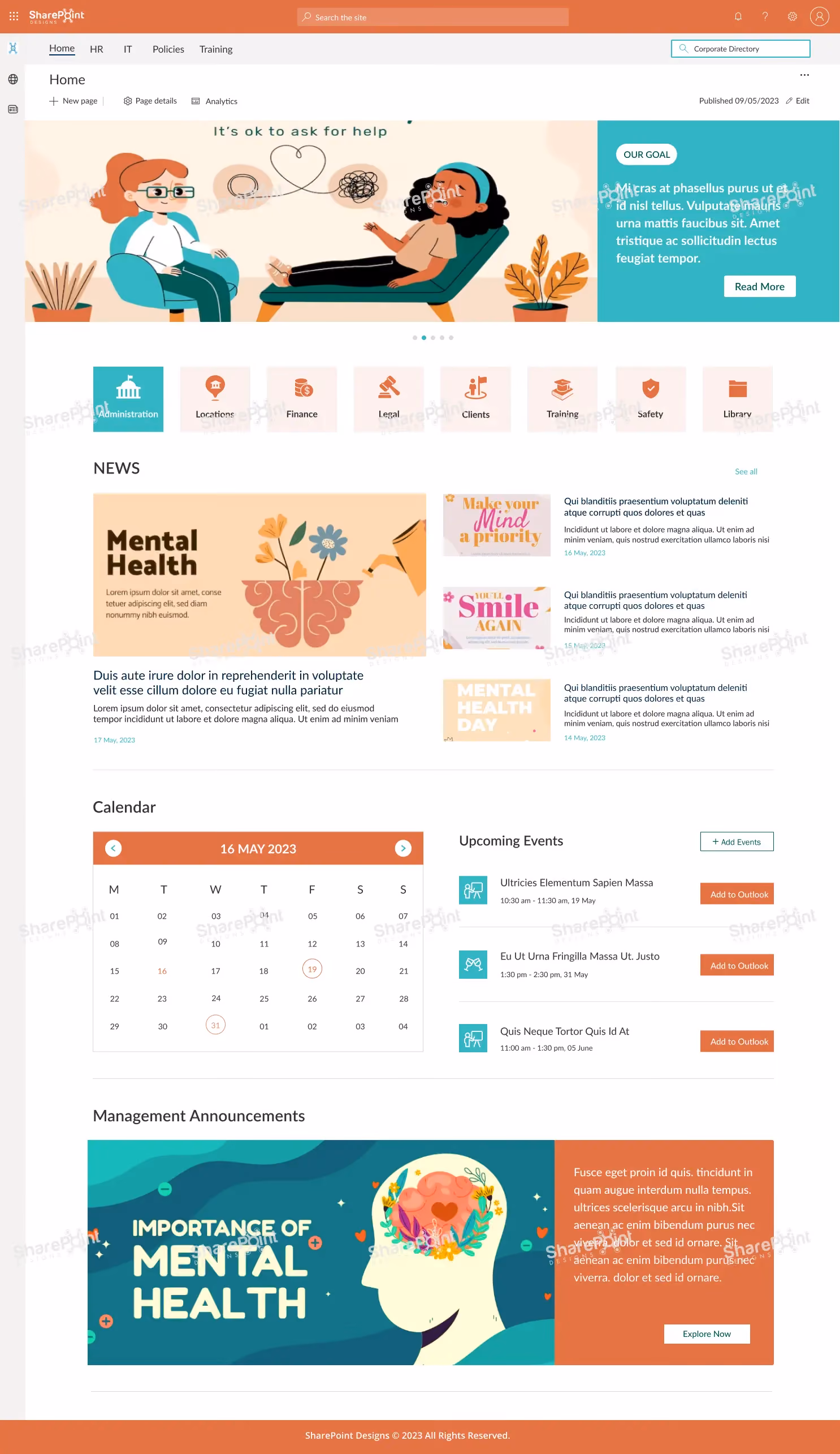 Healthcare sharepoint intranet templates