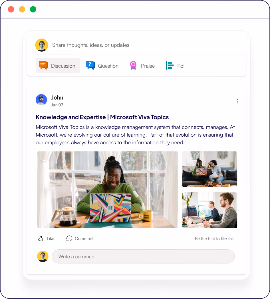 Viva Connections dashboard