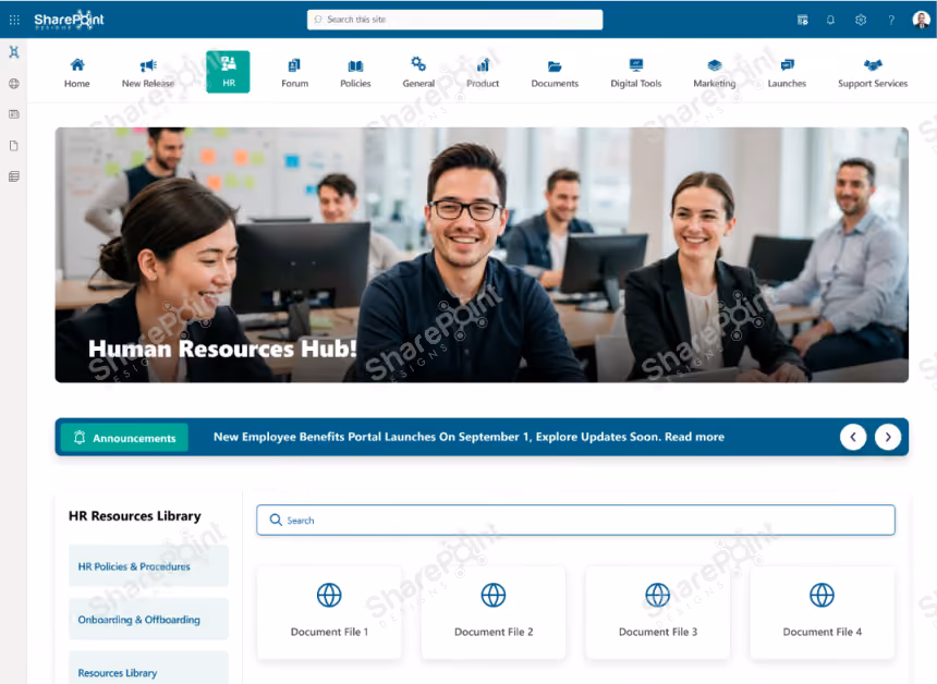 HR & Employee services Hub-sharepoint intranet template