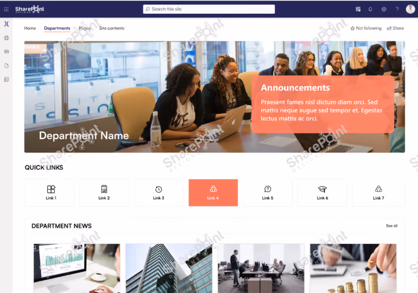 department-site-intranet-template-sharepoint intranet template