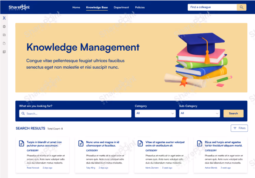 knowledge-base-template-sharepoint intranet template