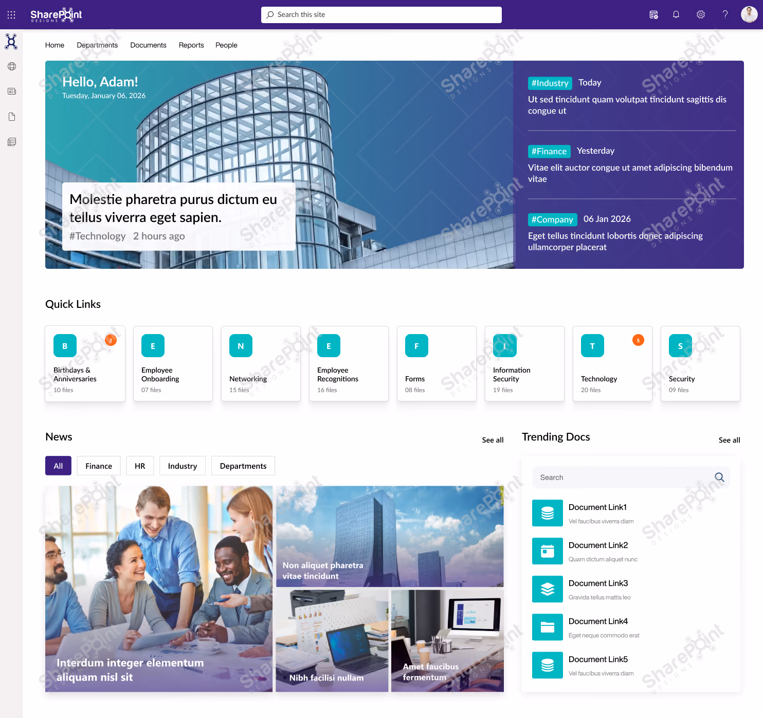 Sharepoint intranet templates
