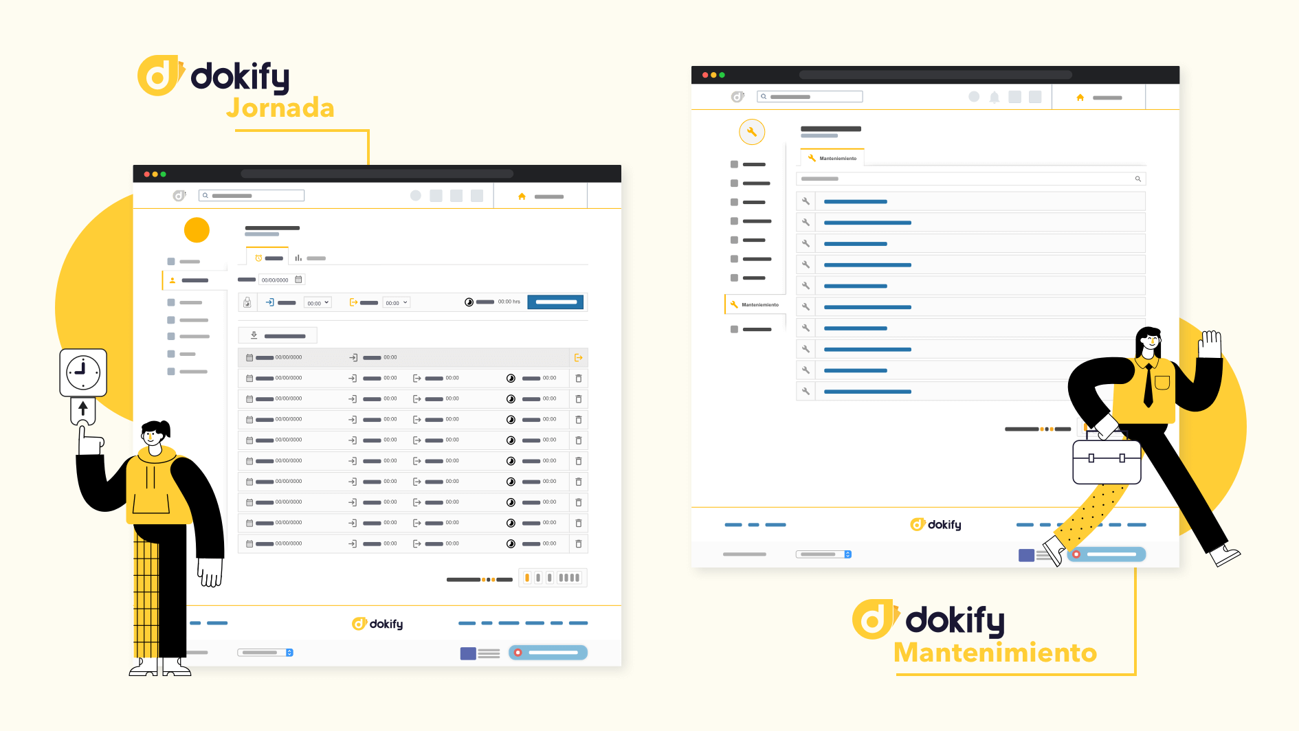Dashboard de la vista de la Jornada Dokify