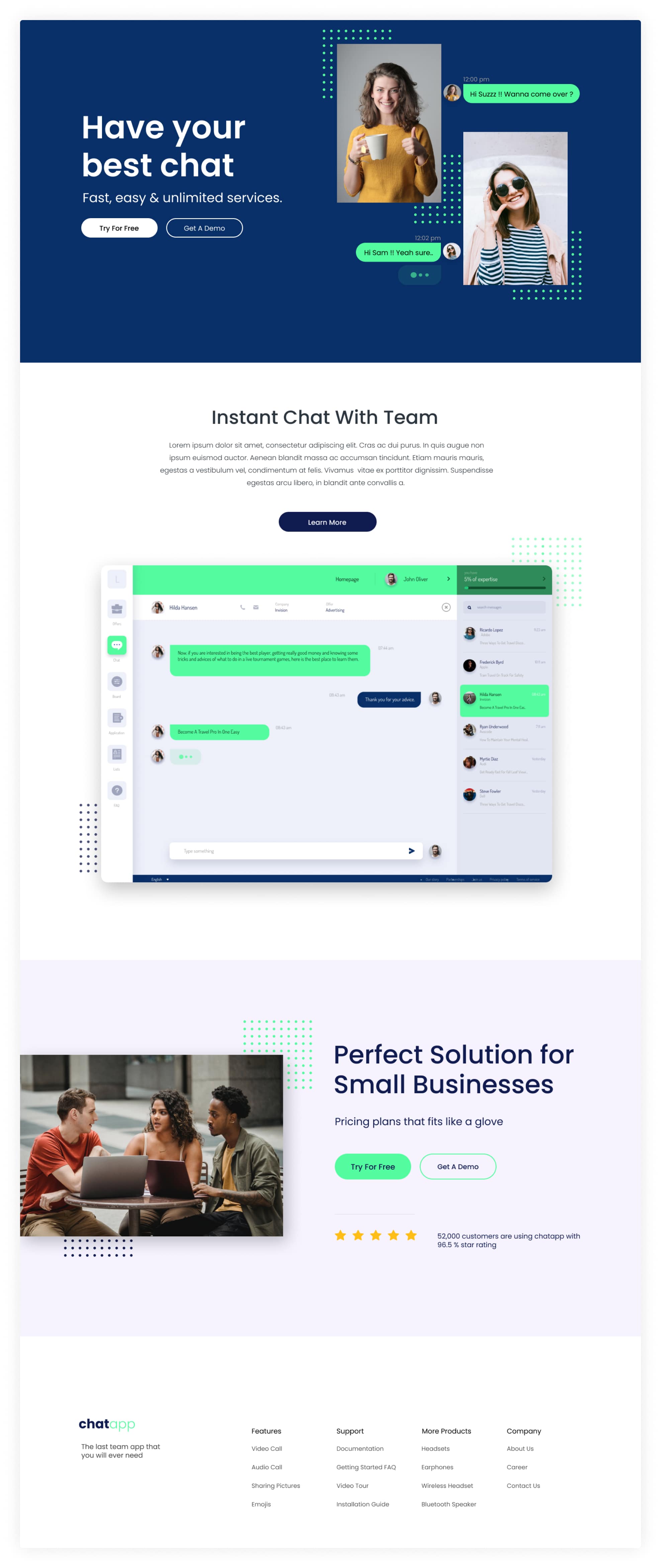 A screenshot of web page
