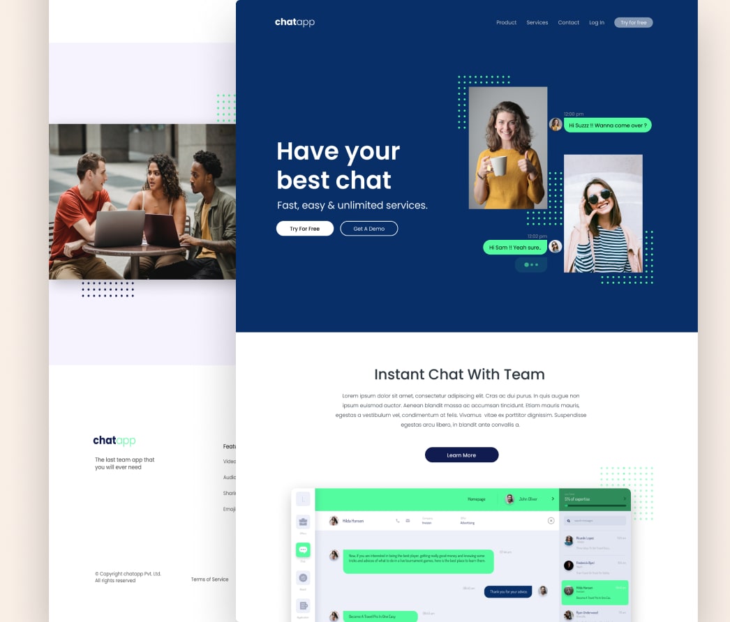A mockup of a project