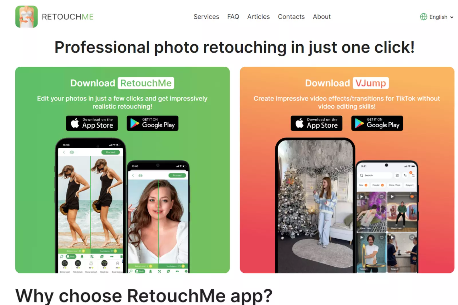 Home Page of Retouch Me