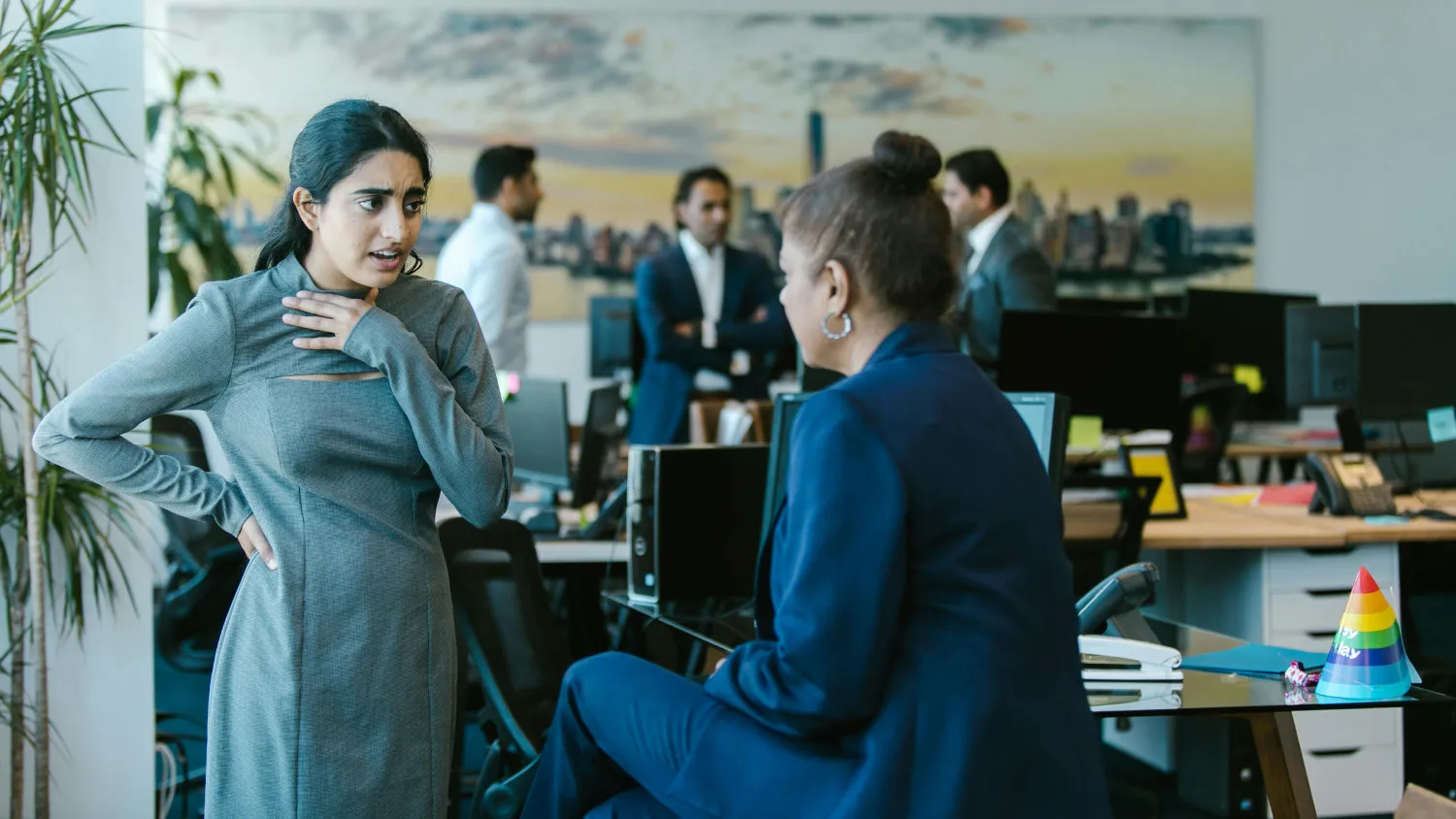 An Indian type 2 diabetic woman at work.