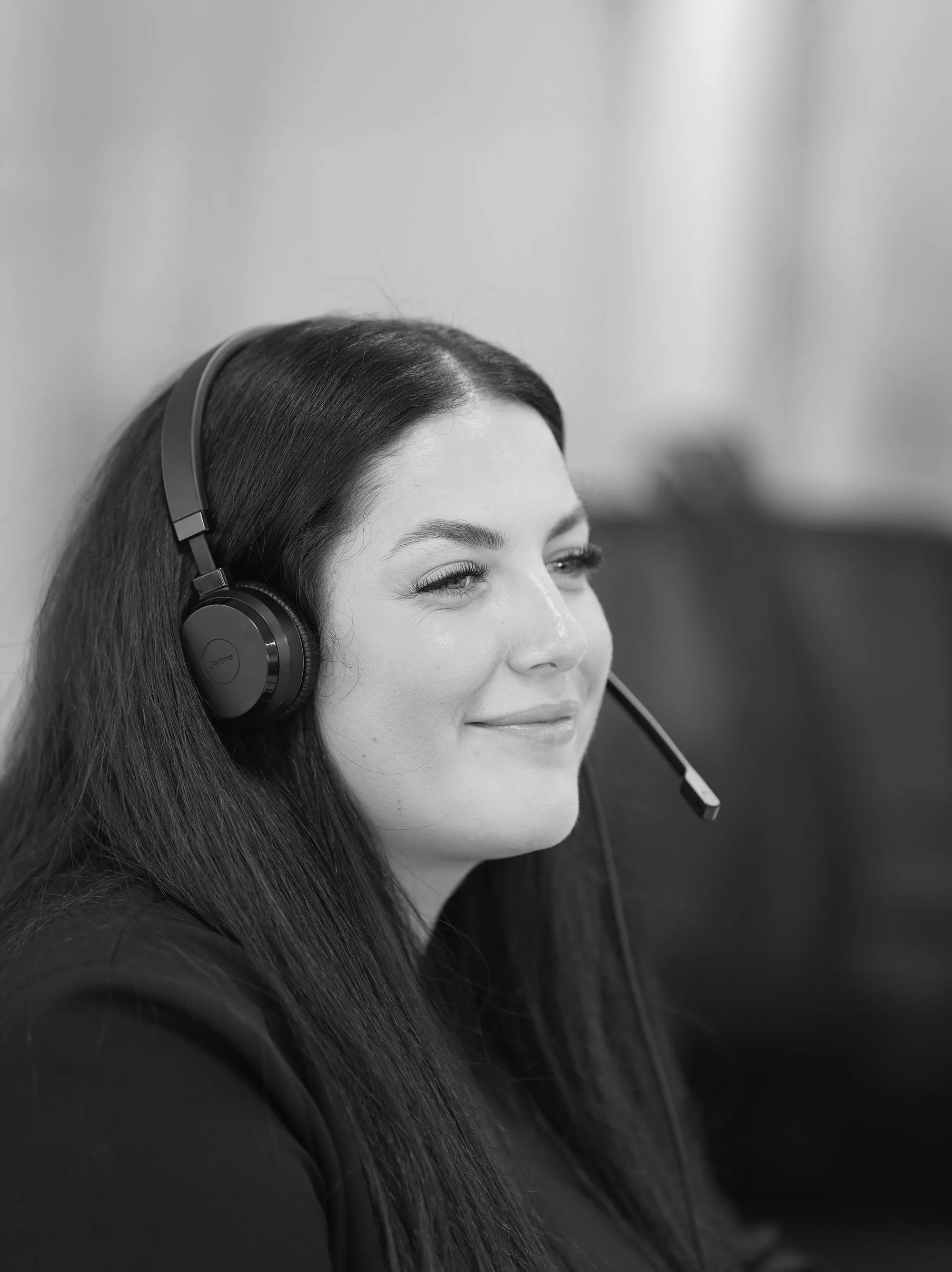 ACS employee woman with headset