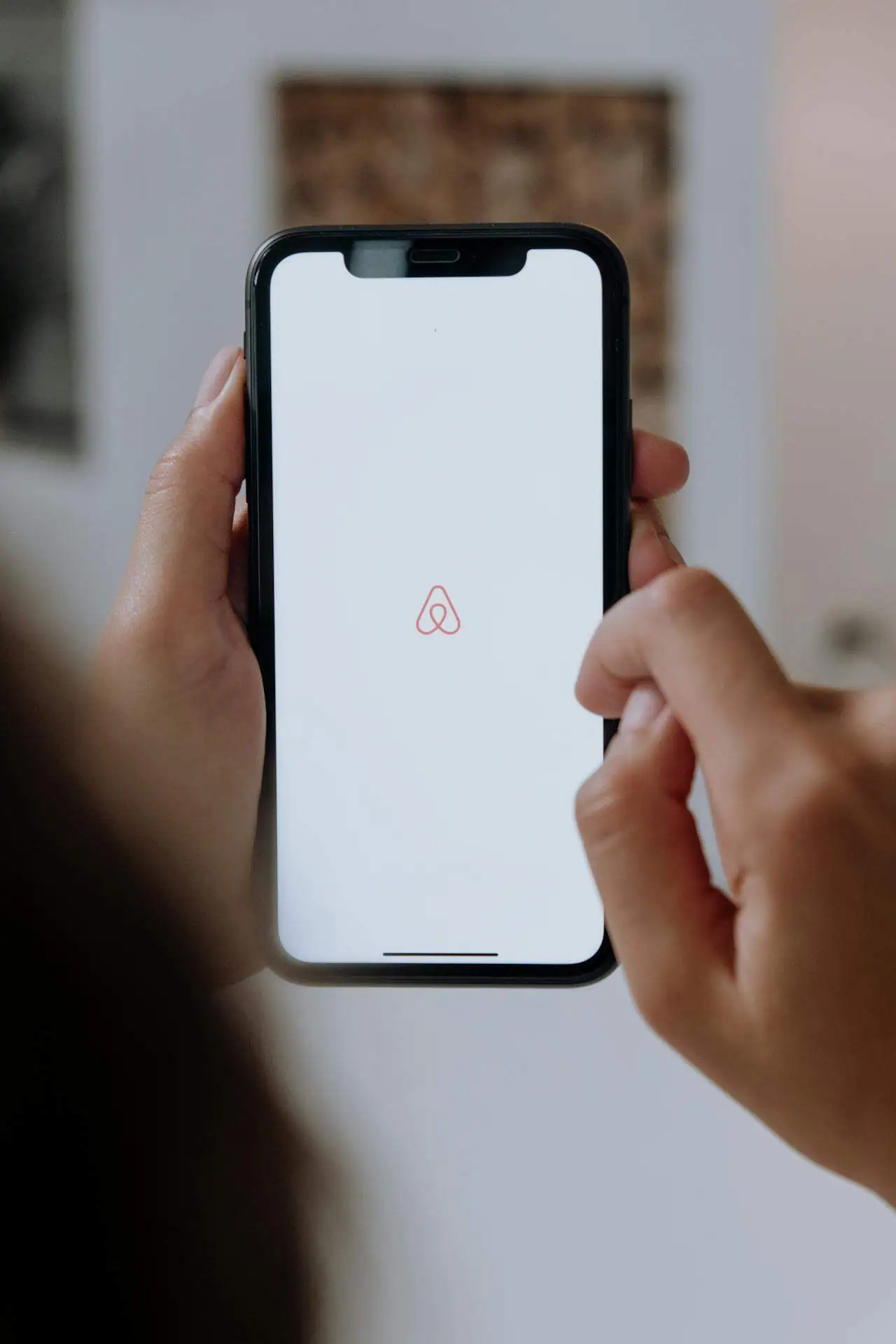 Image of Airbnb app on mobile