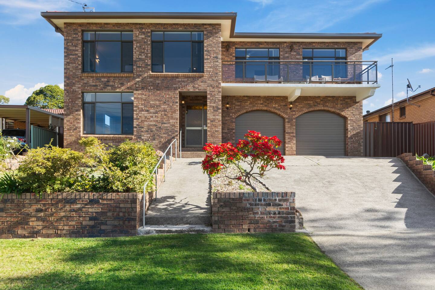 This spacious property is set among a leafy green garden with plenty of space for kids to run wild.