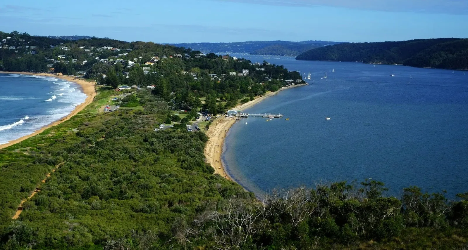 Long shot of Palm Beach, New South Wales, Australia