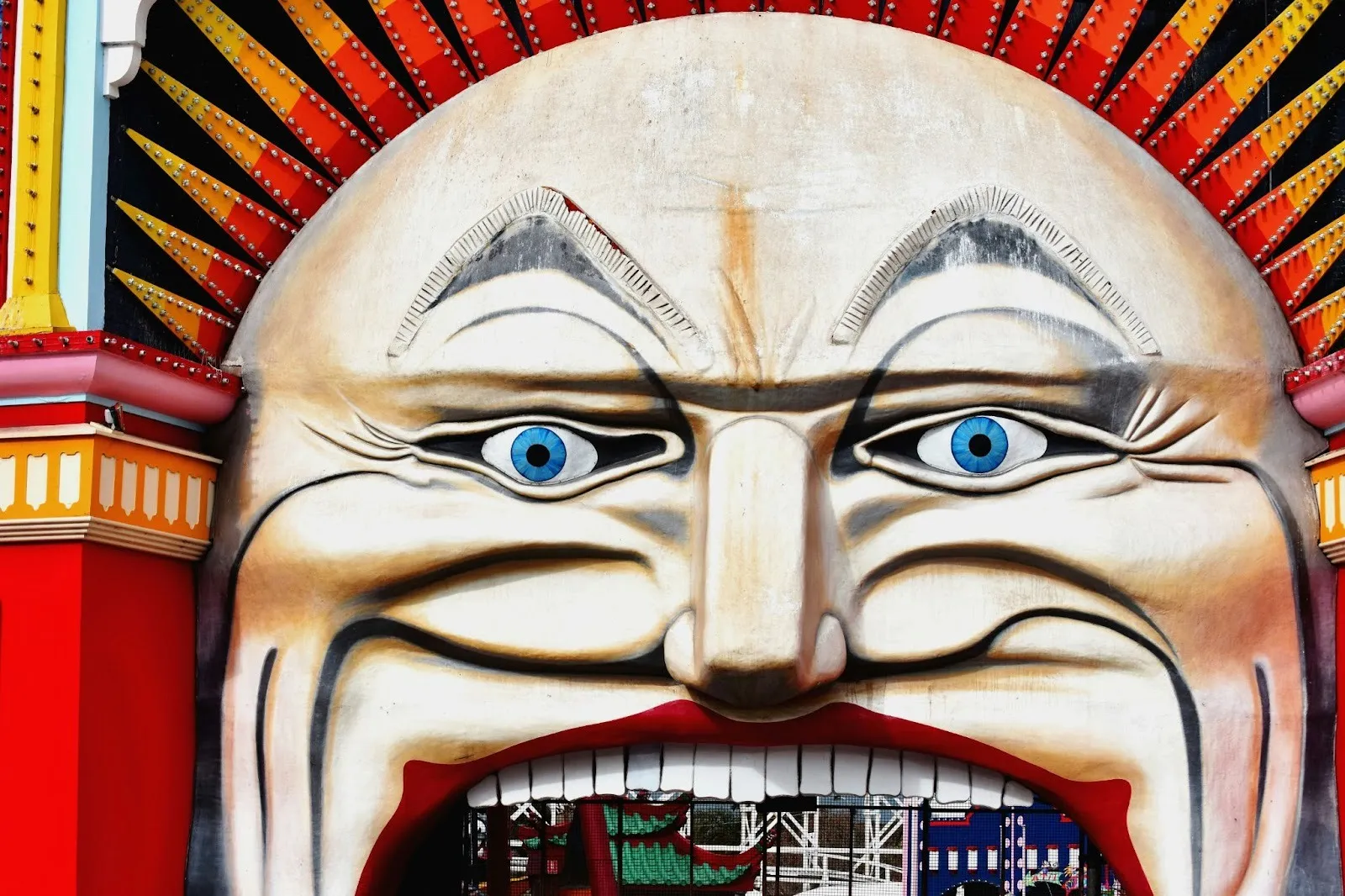 Luna Park Iconic Entry in St Kilda, Victoria.]
