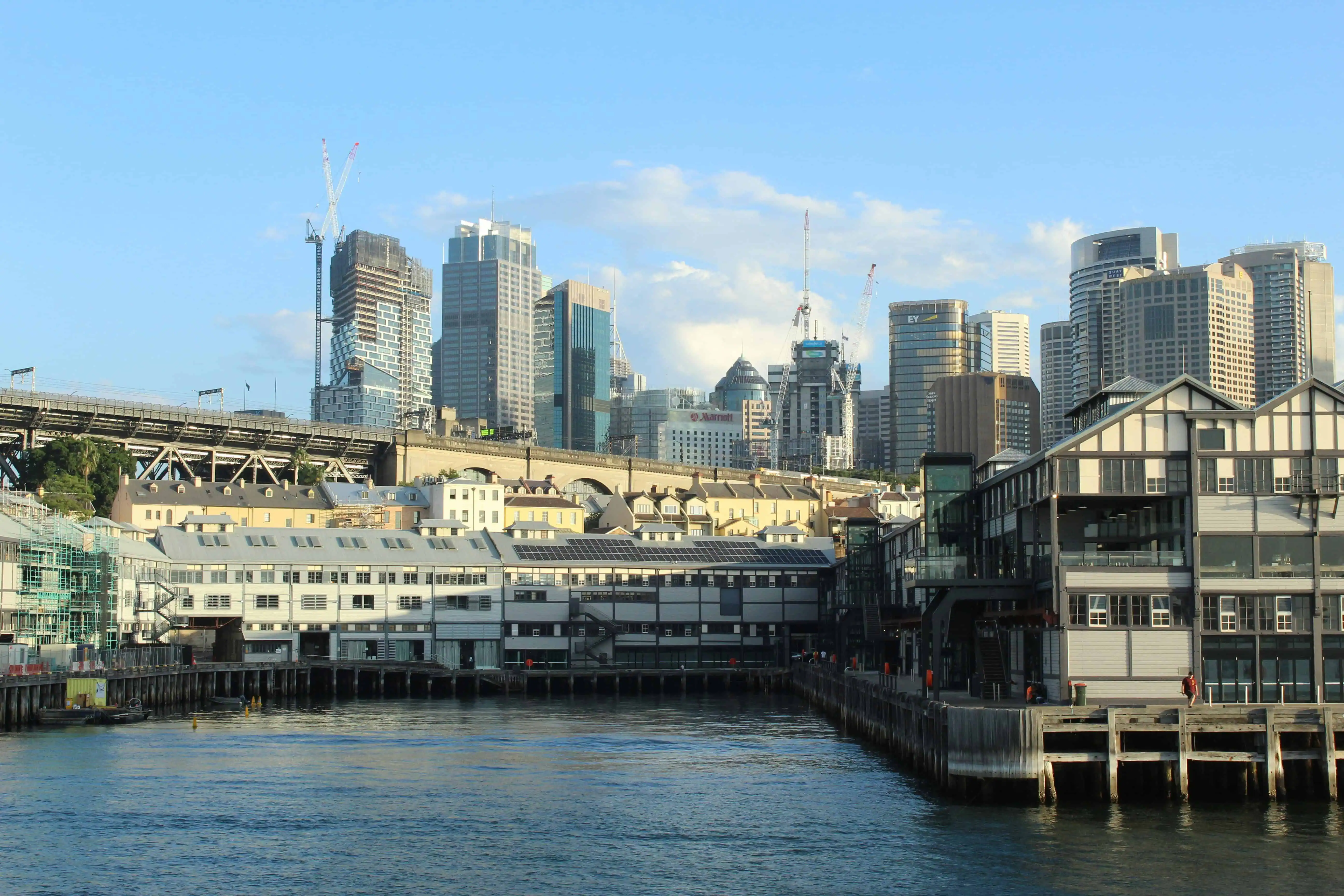 Boat sheds, Sydney Harbour, Potts Point, Australia.