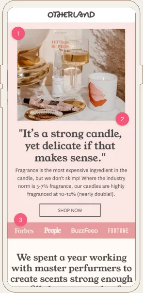 Otherland Ecommerce Landing Page