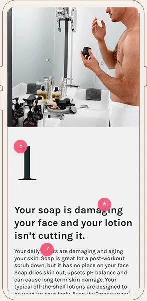 Lumin Skincare Mobile Landing Page
