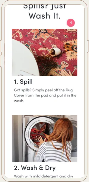 Ruggable Facebook Ads Landing Page