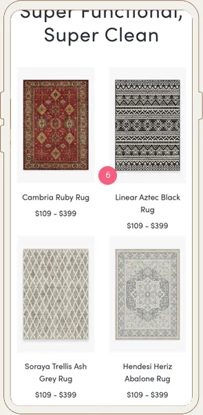 Ruggable Facebook Ads Landing Page
