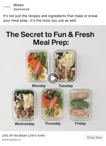 Misen's Facebook Ad