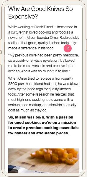 Misen Ads Landing Page
