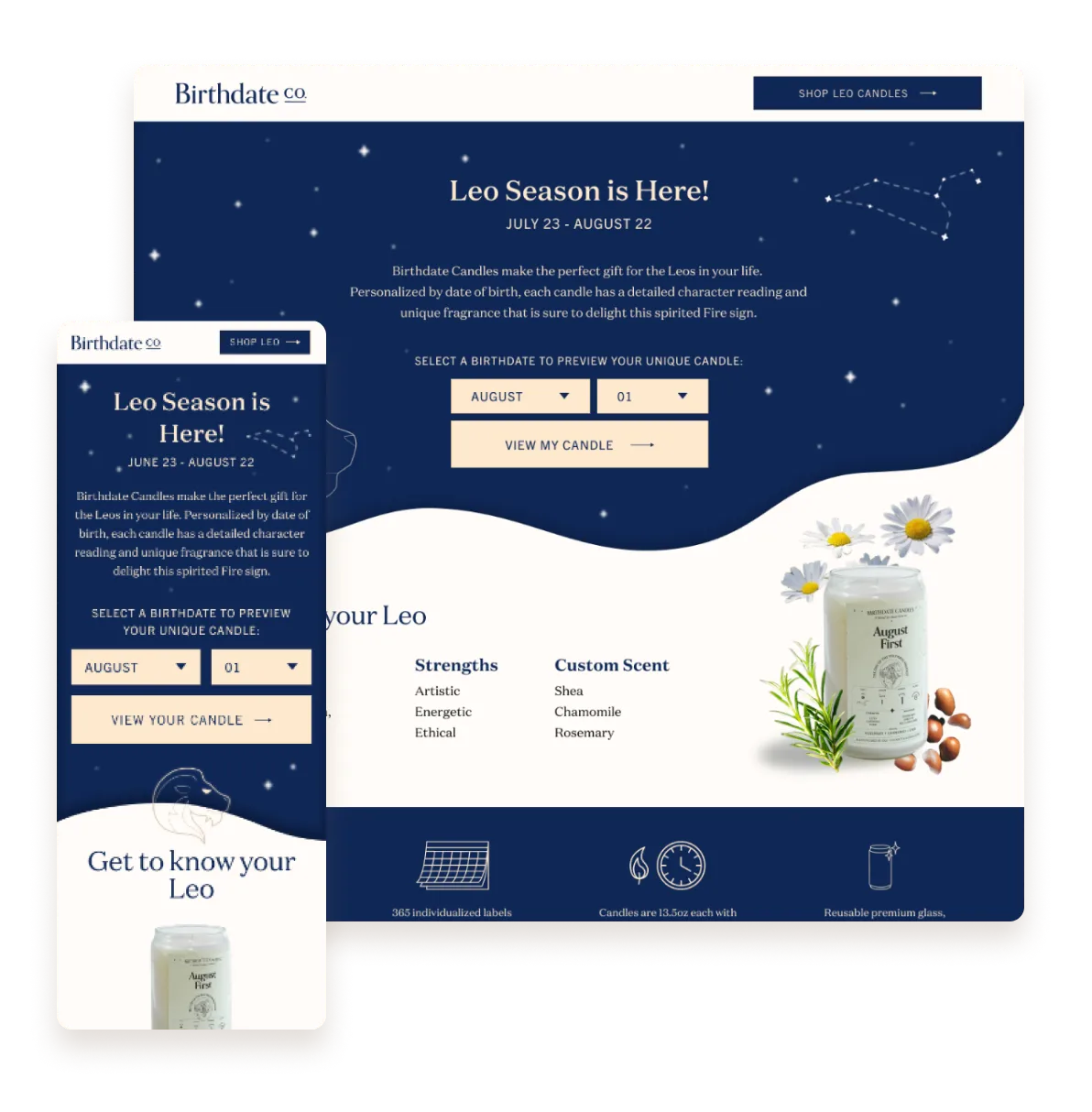 Birthdate Co Landing Page