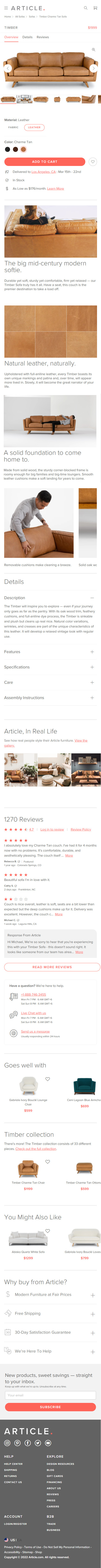 Mobile Product Page