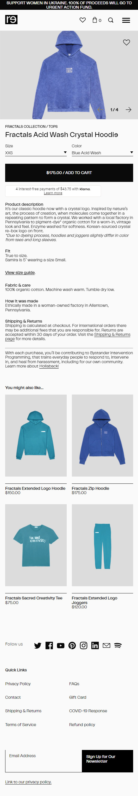 Mobile Product Page