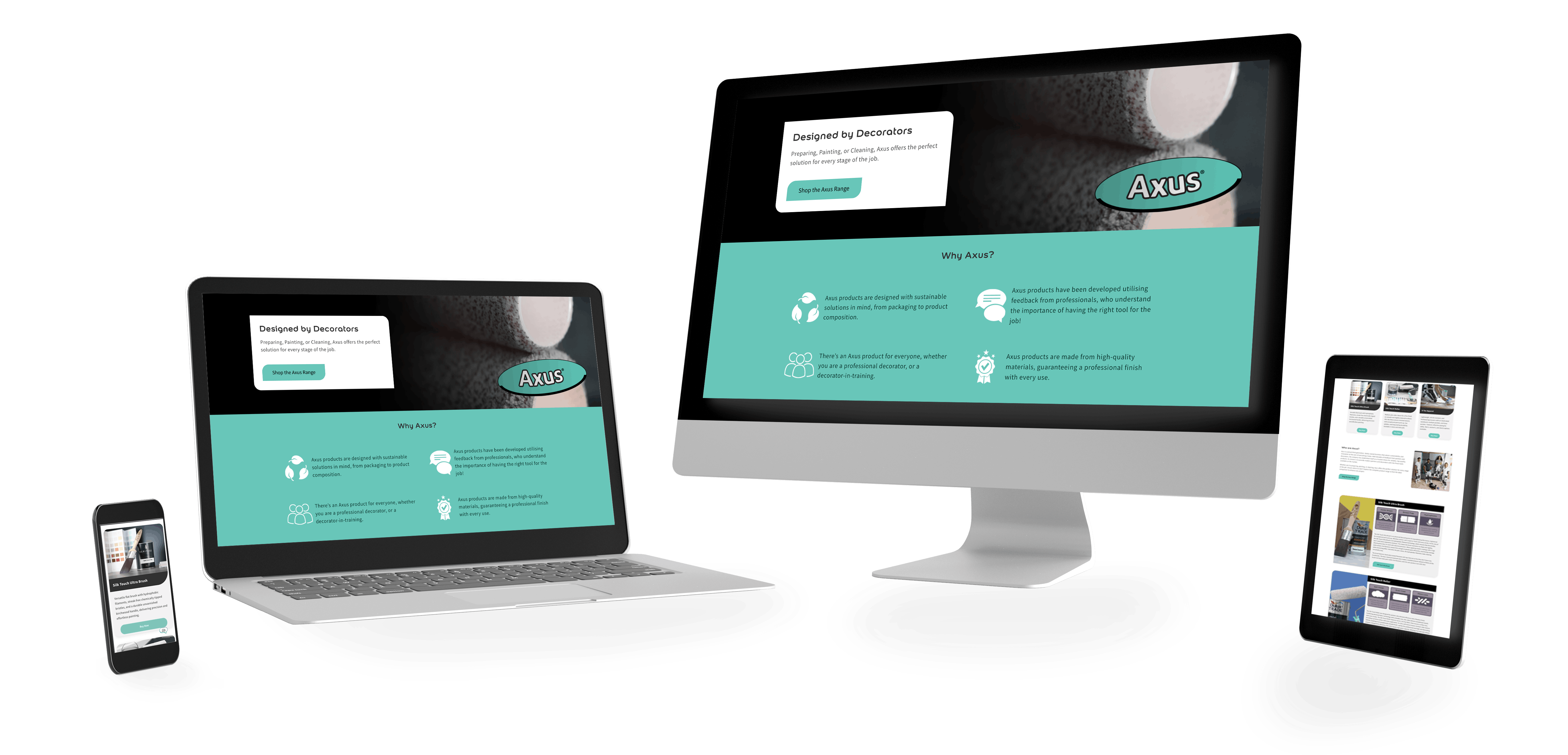 Black Friday sale displayed on a desktop computer, laptop, tablet, and smartphone showing discounts up to 25% off.