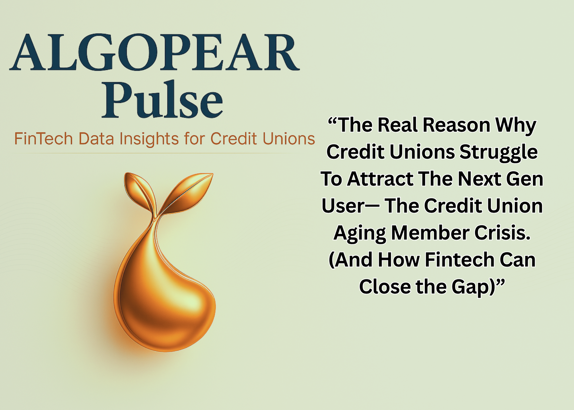 AlgoPear Logo with image symbol and title about credit unions adopting direct investing