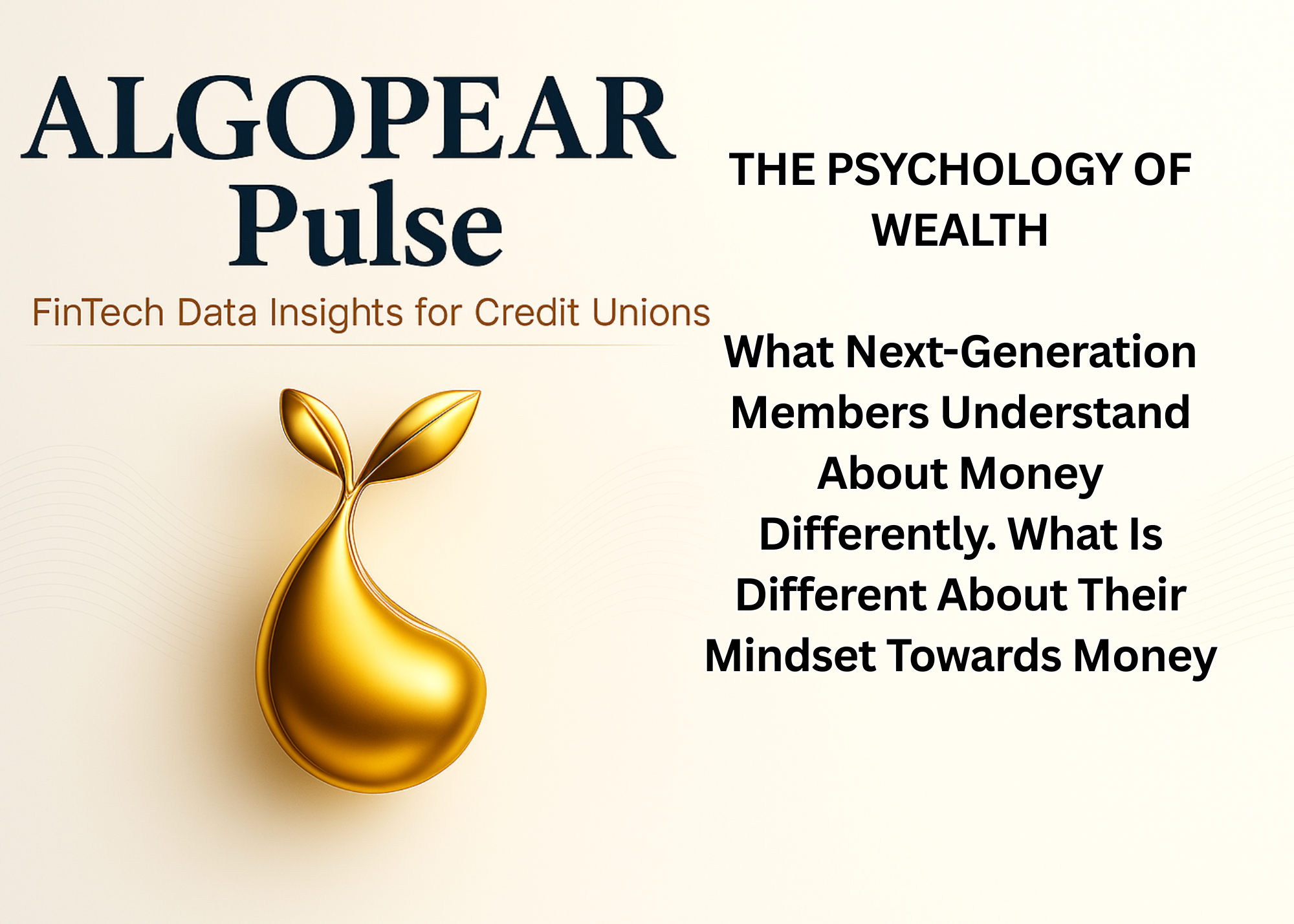 THE PSYCHOLOGY OF WEALTH  What Next-Generation Members Understand About Money Differently. What Is Different About Their Mindset Towards Money