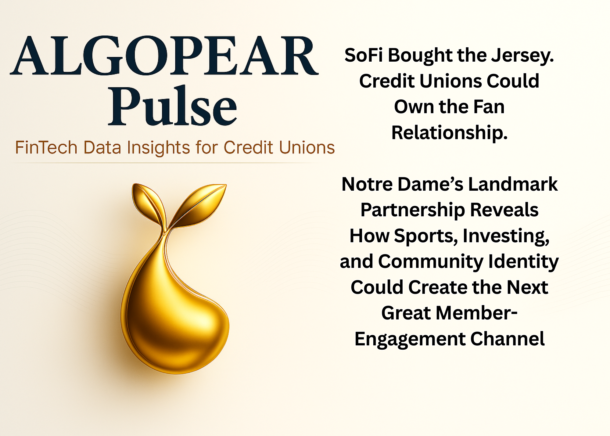 AlgoPear Logo with image symbol and title about credit unions adopting direct investing
