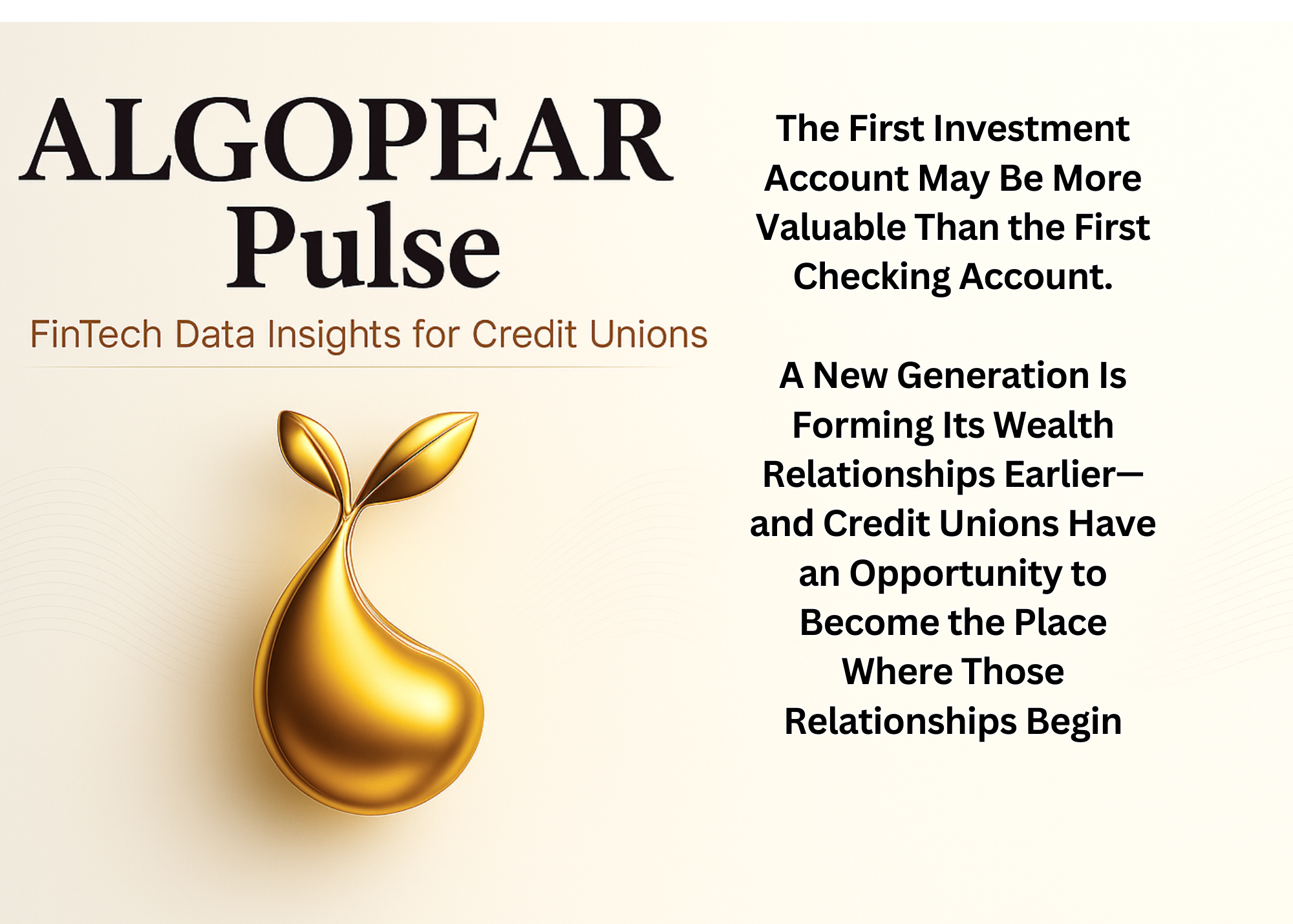 AlgoPear Logo with image symbol and title about credit unions adopting direct investing
