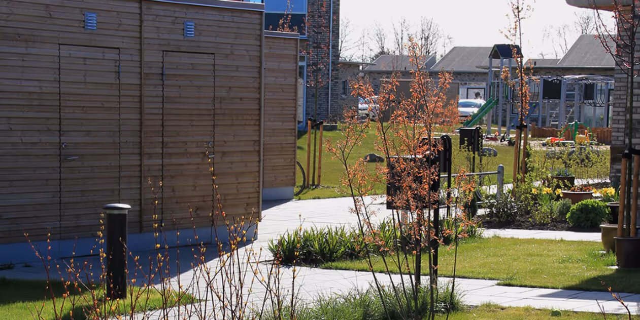 boligområde landskab bymunch landskabsarkitektur boligområde LAR dgnb biodiversitet regnbed