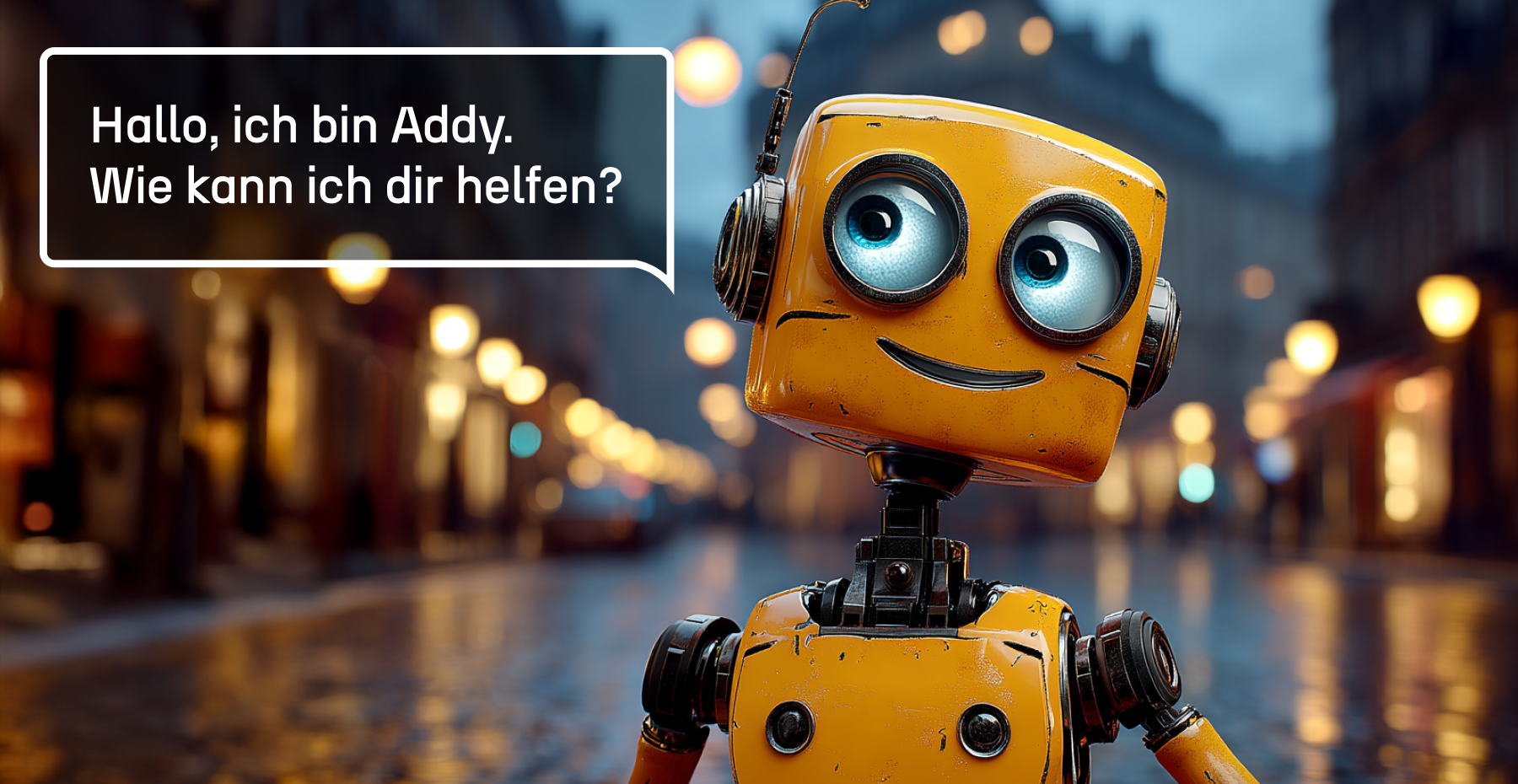 Chatbot Addy bietet Plakat-Support