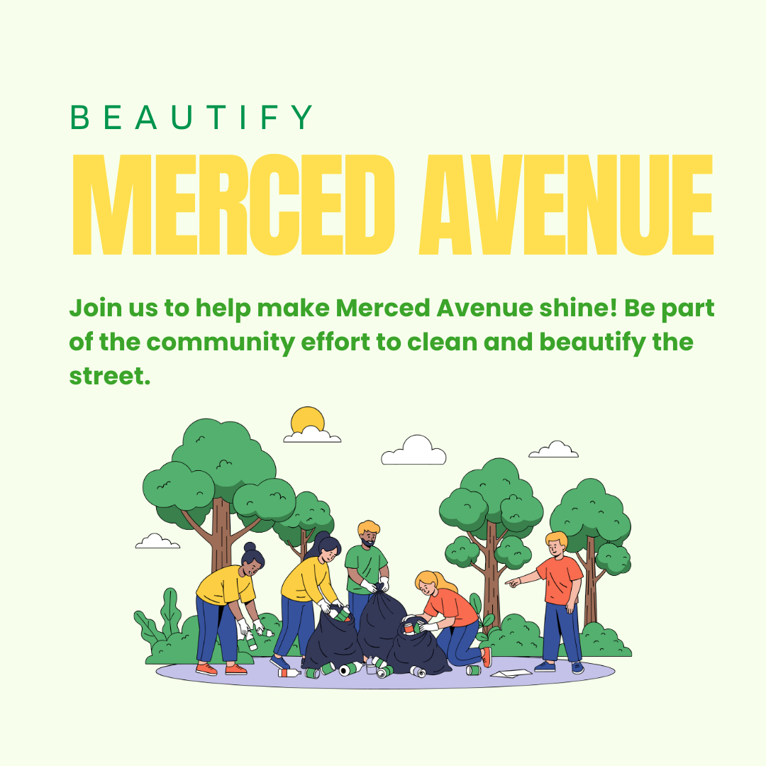 Graphic of people picking up trash outside.