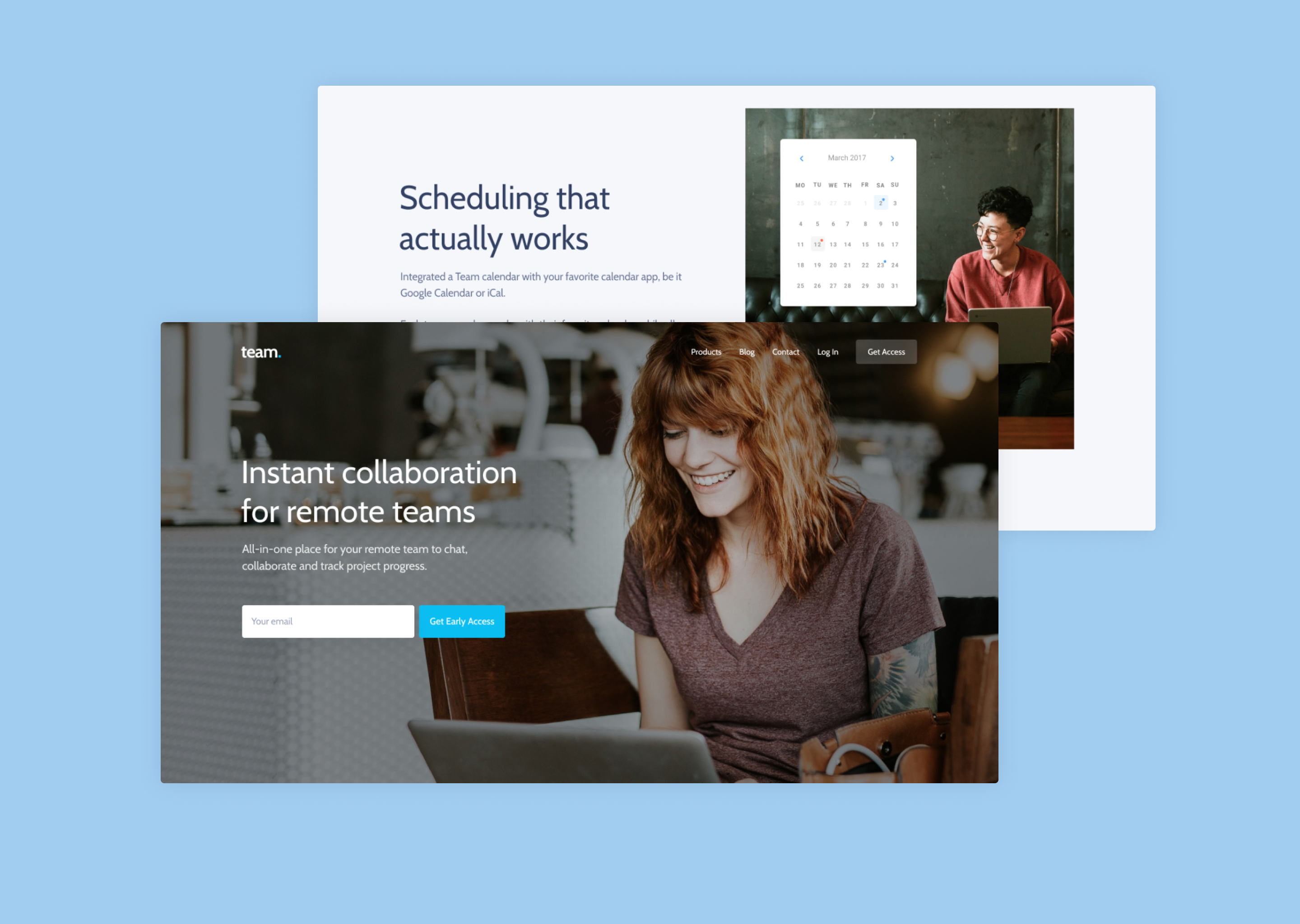 A mockup of a project