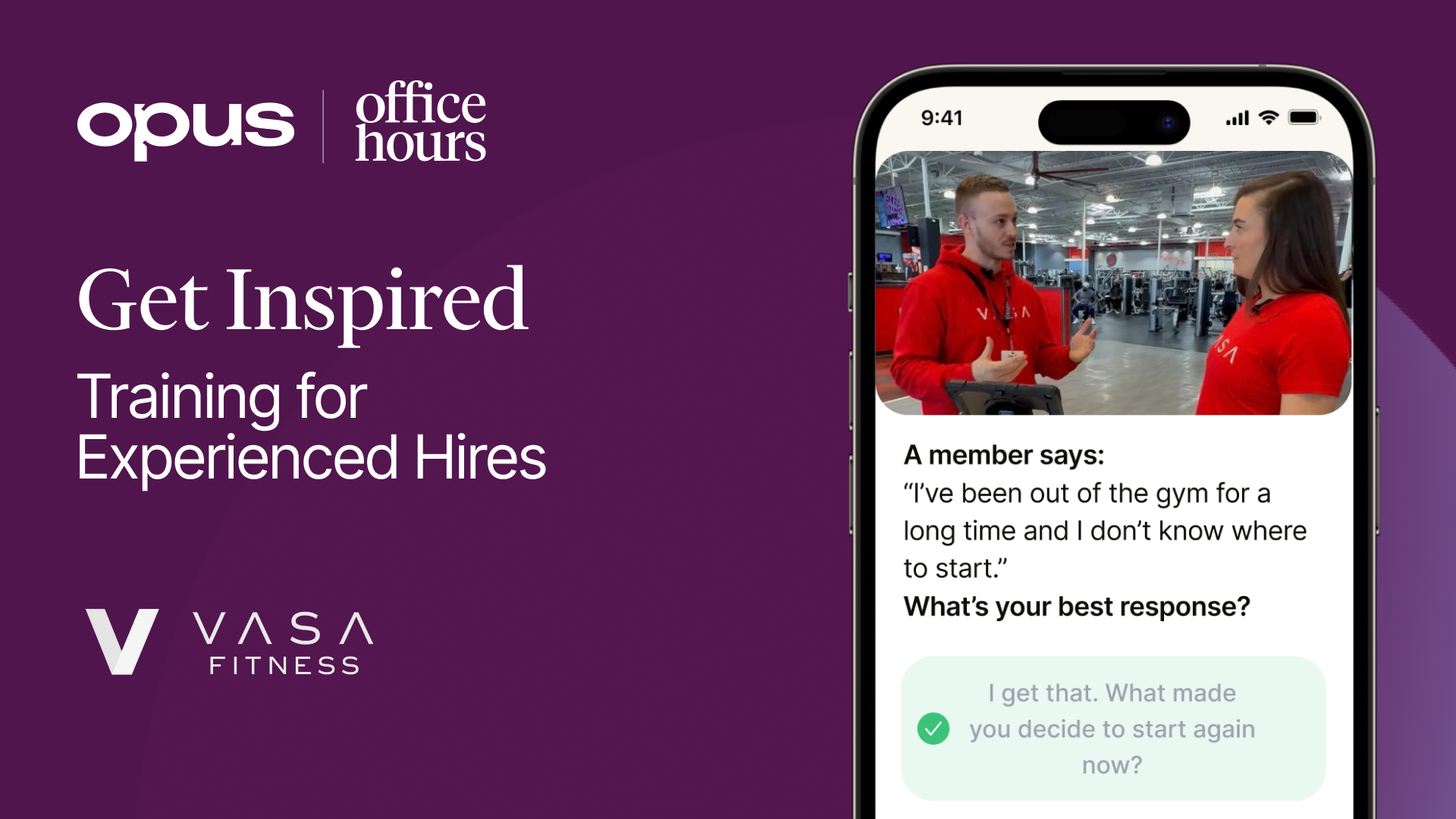 How VASA Fitness Trains Skilled Hires Who Already Know the Job