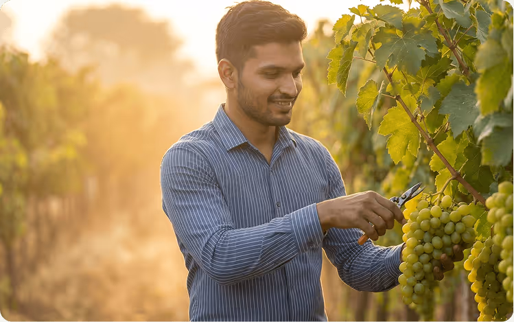 Farmer in field