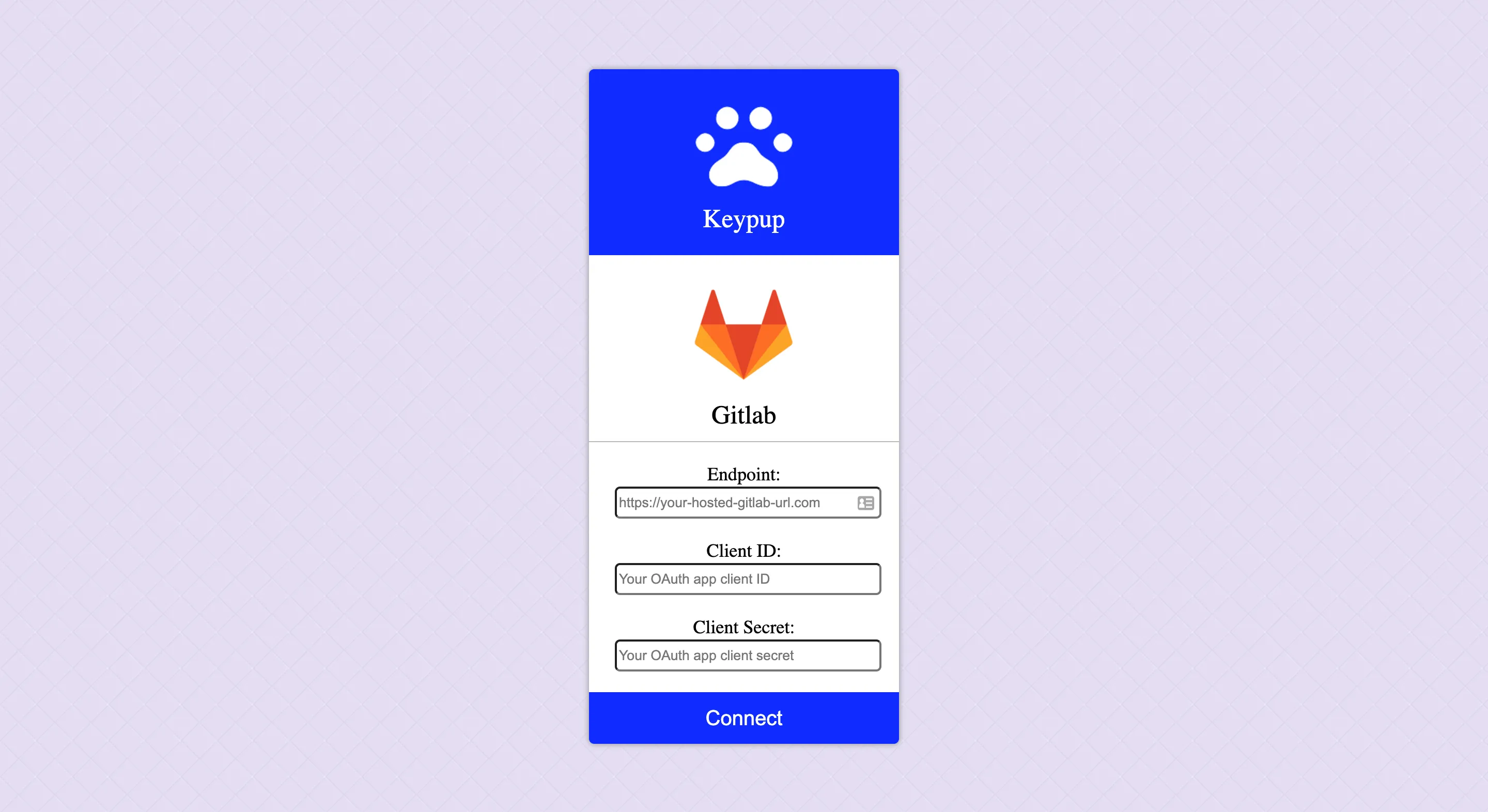 GitLab Hosted supported by keypup 1.0
