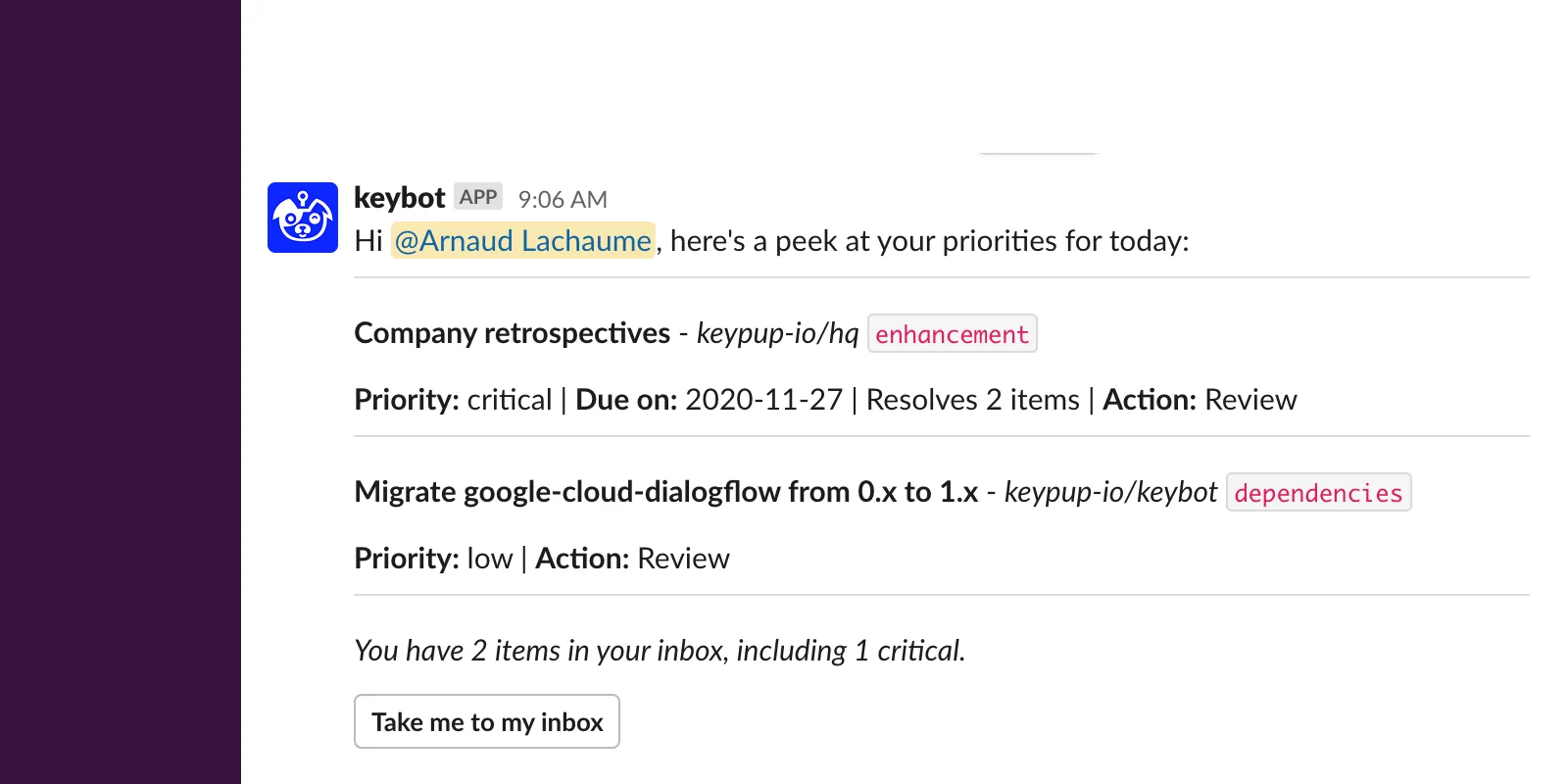 Keybot from Keypup 1.0