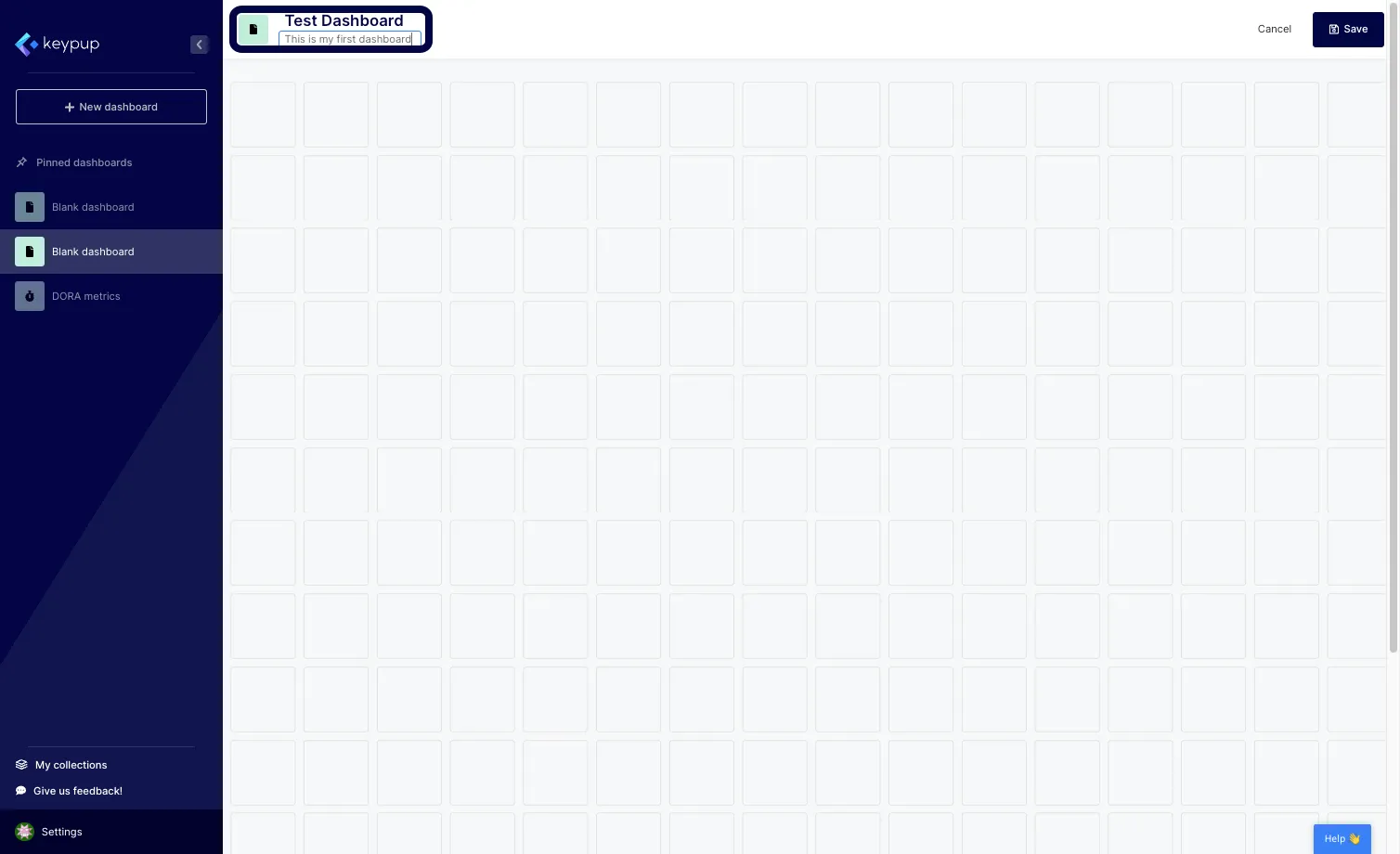 From here, you can edit the dashboard title, description and image.